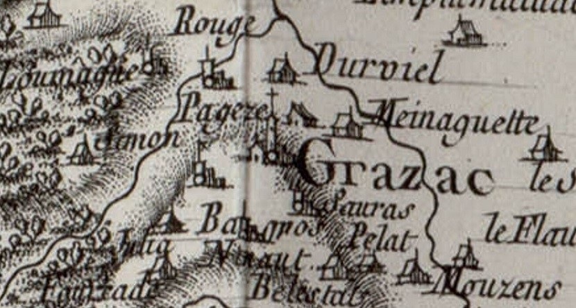 Plan du chteau de Grazac en Haute-Garonne
